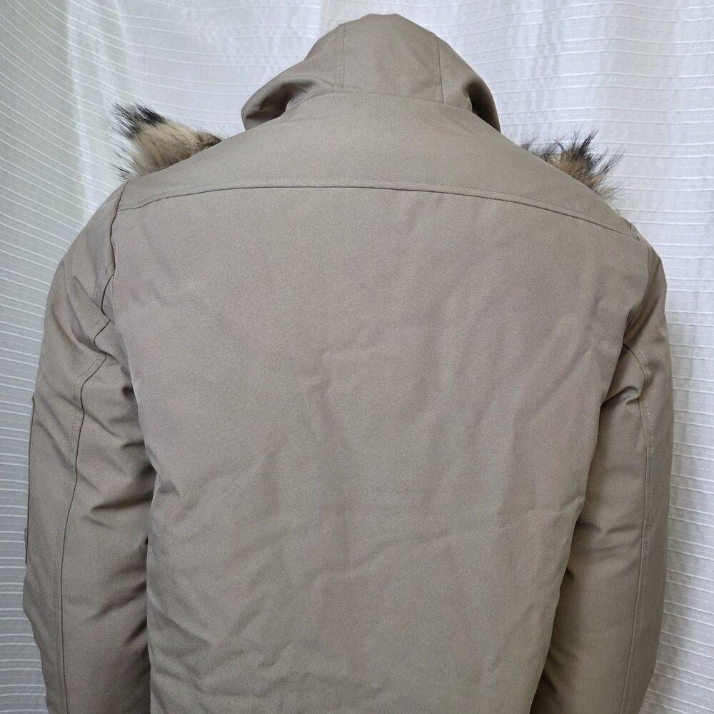 Molemsx Mountain Pioneers Parka Omni Heat Puffer Faux Fur Trim Tan Men's S/M - Picture 14 of 16
